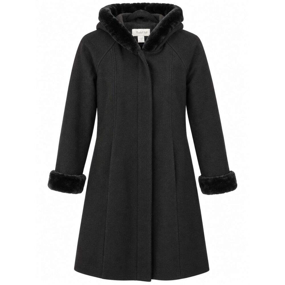 Vintage Marshall Field's Wool & Faux Fur Pea Coat